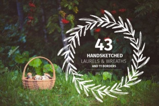 43 Handsketched Laurels Wreaths