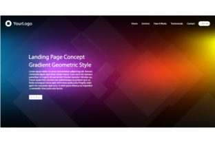 Gradient Background Design of Header Web