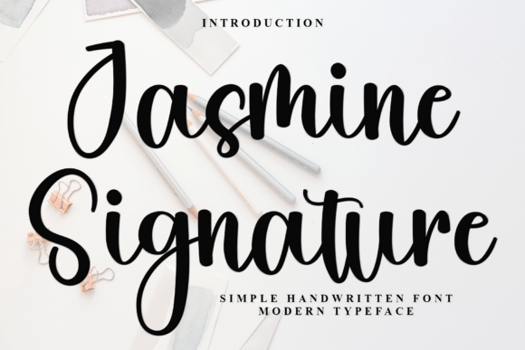 Jasmine Signature: A Bold, Confident Script for Modern Designers