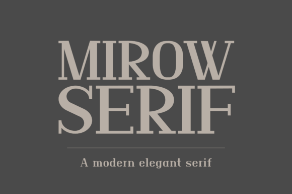 Master Your Brand’s Visual Identity with Mirow Serif