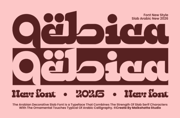 Qebica: A Bold and Distinctive Arabic Display Typeface for Modern Design